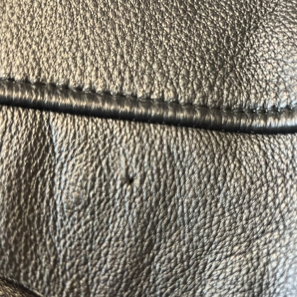 Geek Squad Automotive Racing Black Leather Bomber Jacket with Race Stripes! - Picture 8 of 12